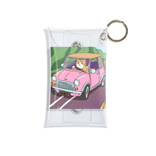 ピンクおみにとねこさん Mini Clear Multipurpose Case