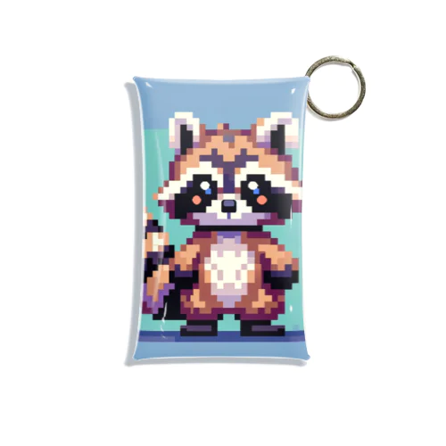 ドット絵アライグマちゃんTシャツサイズ Mini Clear Multipurpose Case