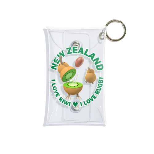 I LOVE♥️ キーウィ・🏉ラグビー・🥝キウイ in 🇳🇿ニュージーランド Mini Clear Multipurpose Case