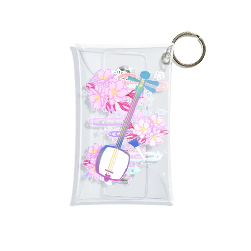 三味線 -雪月花- 【桜】 Mini Clear Multipurpose Case