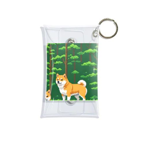 ドット絵の柴犬 Mini Clear Multipurpose Case