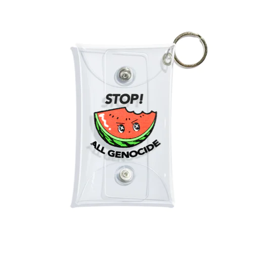 STOP!ALL GENOCIDE Mini Clear Multipurpose Case