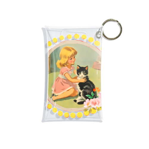 女の子の愛する子猫 Mini Clear Multipurpose Case