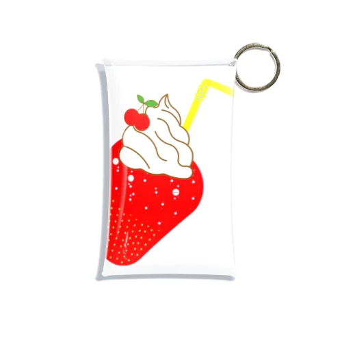 strawberry　soda　float Mini Clear Multipurpose Case