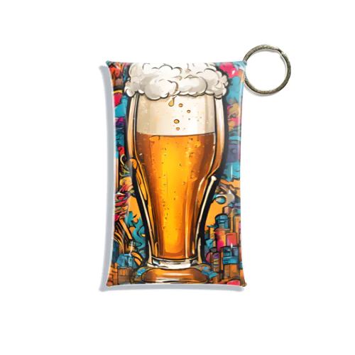 生ビール　デザインTシャツ　アート　グラフィック Mini Clear Multipurpose Case