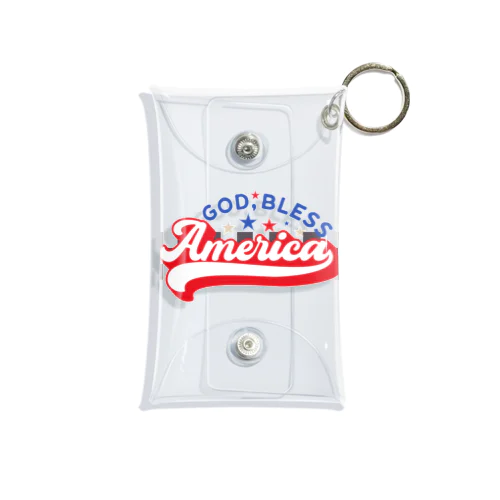 GOD BLESS America Mini Clear Multipurpose Case