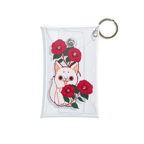 藤犬と椿 Mini Clear Multipurpose Case