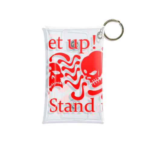 Get Up! Stand Up!(赤) Mini Clear Multipurpose Case