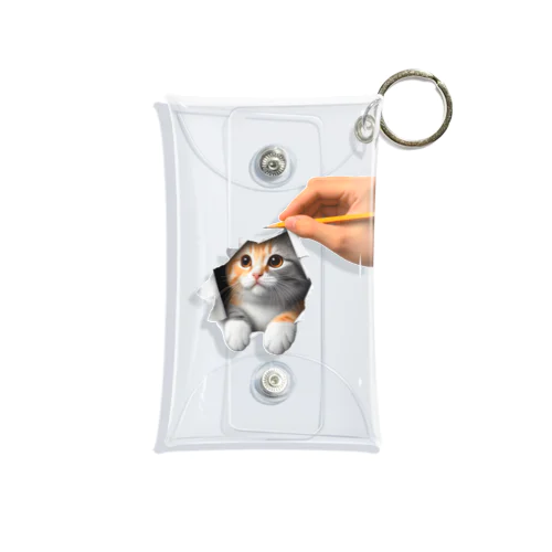 猫が出てくる Mini Clear Multipurpose Case