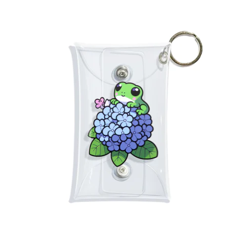 あじさいの花と🐸カエル君 Mini Clear Multipurpose Case