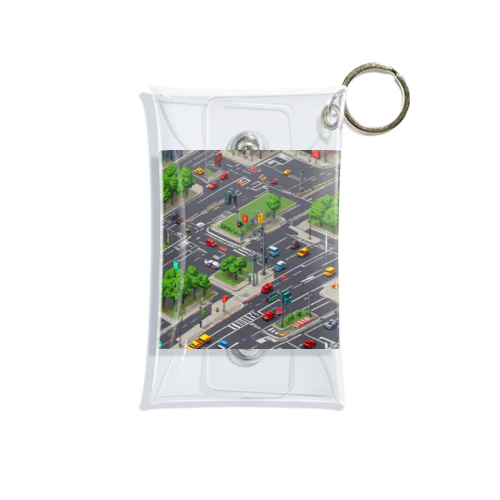 「都会の信号 道路マップ」 Mini Clear Multipurpose Case