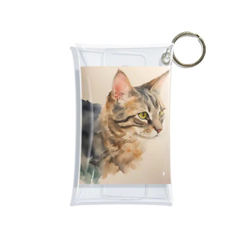 横向き猫 Mini Clear Multipurpose Case