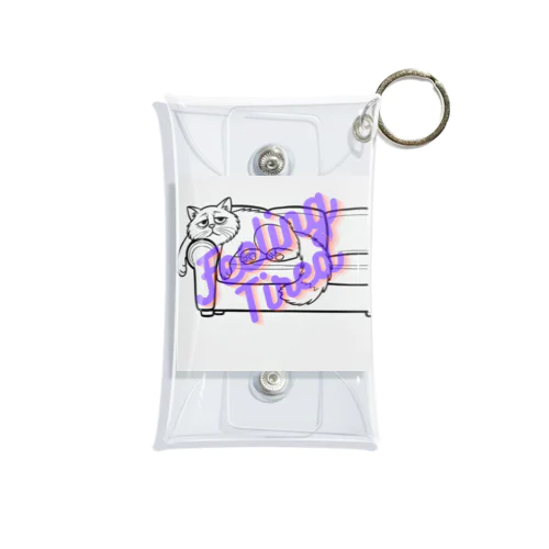 Feeling Tired cat Mini Clear Multipurpose Case