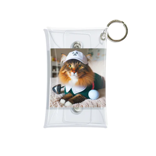 猫ゴルファー Mini Clear Multipurpose Case