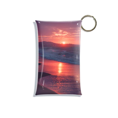 海辺の夕日 Mini Clear Multipurpose Case