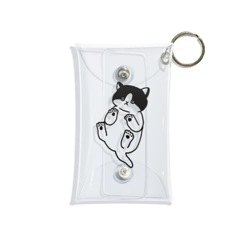虚無猫ひとりでころりん（線画） Mini Clear Multipurpose Case