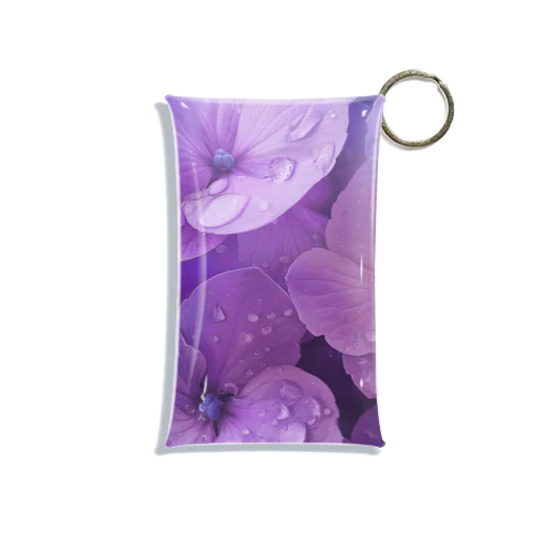 雨に濡れる　紫陽花 Mini Clear Multipurpose Case