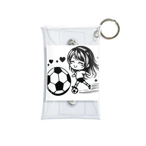女の子サッカー Mini Clear Multipurpose Case