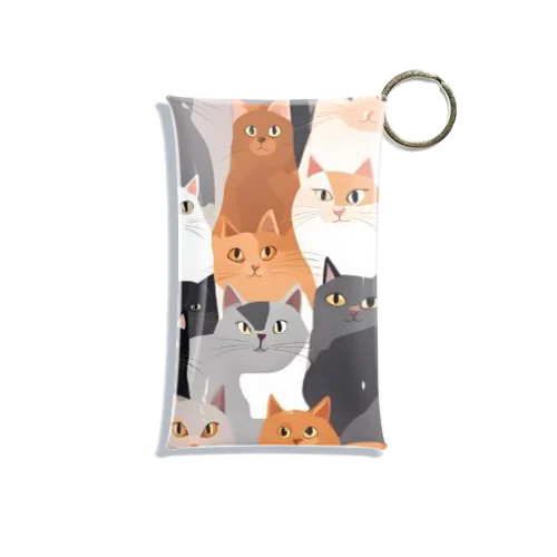 猫の集会 Mini Clear Multipurpose Case
