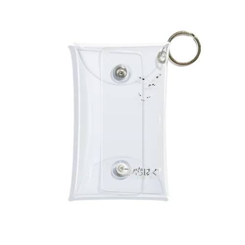二ノ宮はぐ（蝶々/文字ロゴ） Mini Clear Multipurpose Case