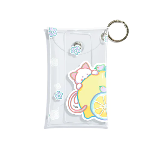 メンたるねこのレモン Mini Clear Multipurpose Case