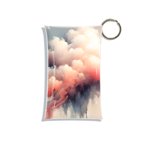 雲の断片を描くミニマルな形 Mini Clear Multipurpose Case