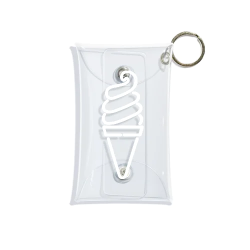 ソフトクリーム（white） Mini Clear Multipurpose Case