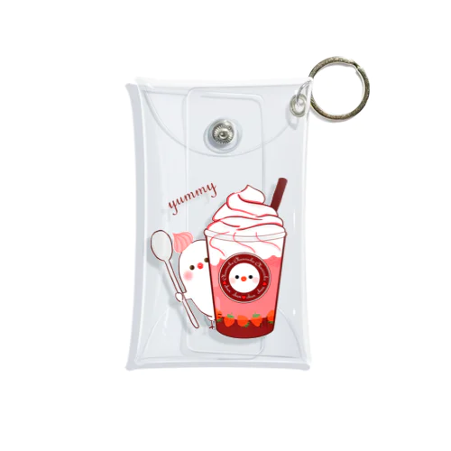 ちゅんカフェ　苺 Mini Clear Multipurpose Case