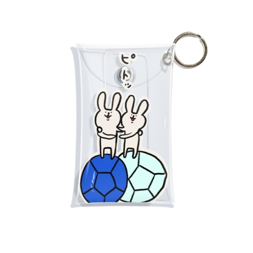 【ボッチャ】ジャックボールにピトッ_BLUE Mini Clear Multipurpose Case