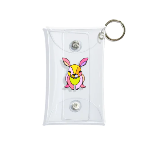 pink☆rabbit　(ピンクのうさぎ)　ピンクバージョン　Full of vitality　(フル　オブ　バイタリティ) Mini Clear Multipurpose Case