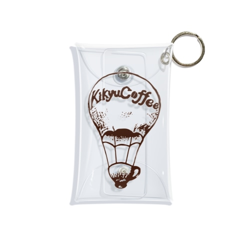 気球コーヒーロゴ　クラシック　ブラウン Mini Clear Multipurpose Case