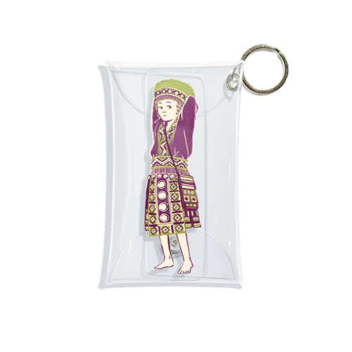 【タイの人々】モン族の女の子 Mini Clear Multipurpose Case