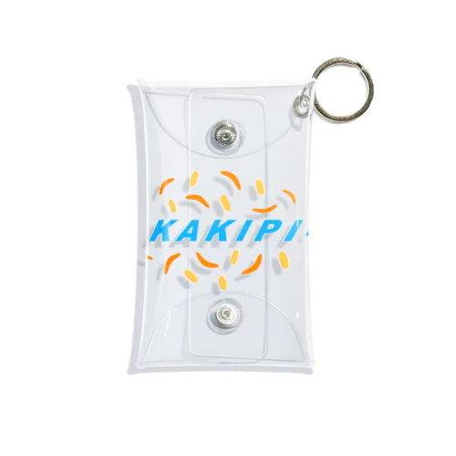 KAKIPI- ロゴ 青 Mini Clear Multipurpose Case