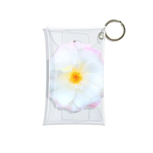 【可憐】白と薄ピンクと黄色のお花 Mini Clear Multipurpose Case