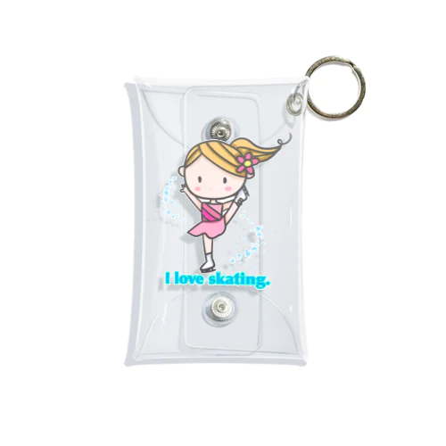 I Love skate Mini Clear Multipurpose Case