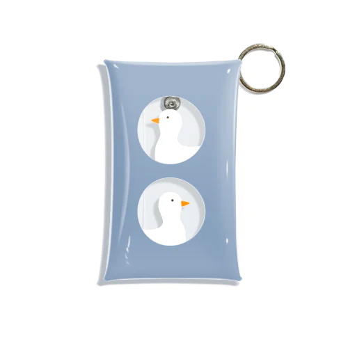 【 bule 】Two ducks 🦢🦢｜ mini Mini Clear Multipurpose Case