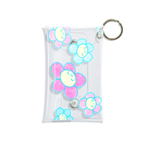 にこにこフラワーぱすてる Mini Clear Multipurpose Case