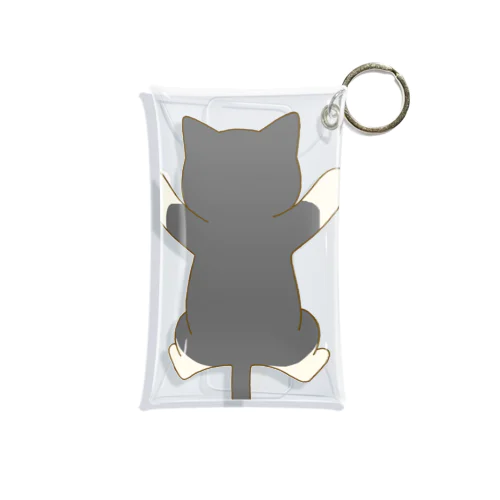 しがみつく黒白猫 Mini Clear Multipurpose Case