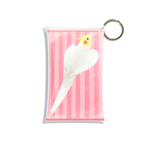 オカメインコ　ハートルチノーオカメインコ【まめるりはことり】 Mini Clear Multipurpose Case