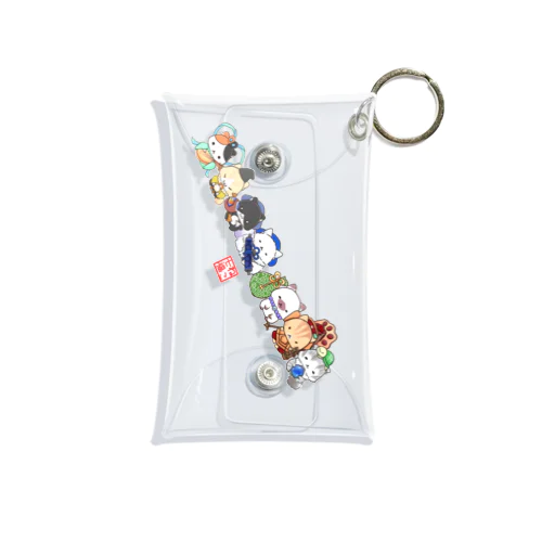 ねこ七福にゃ～（ねこ七福神） Mini Clear Multipurpose Case