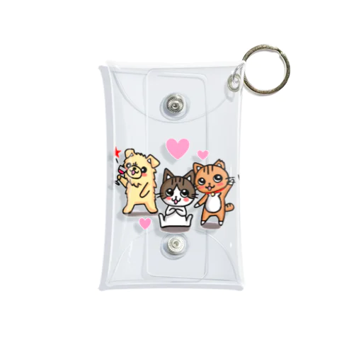 親父ギャグ好きな犬と猫 Mini Clear Multipurpose Case