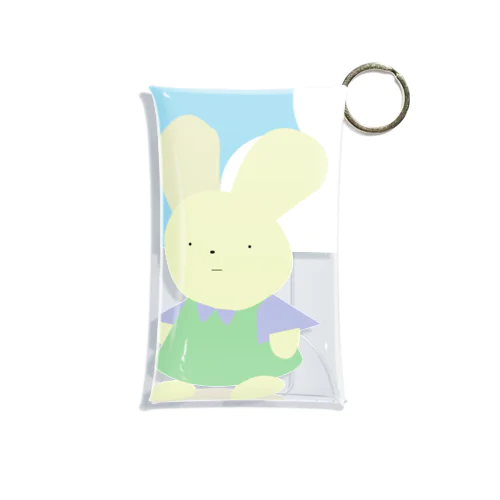 無表情なウサギちゃん Mini Clear Multipurpose Case
