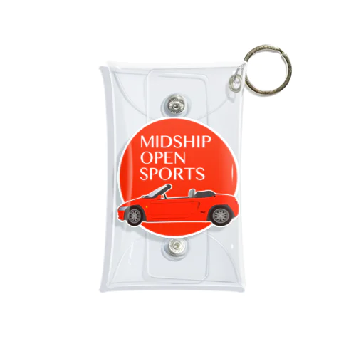 赤いオープンカー Mini Clear Multipurpose Case