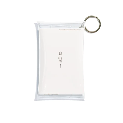 メッセージ＊線画チューリップ Mini Clear Multipurpose Case