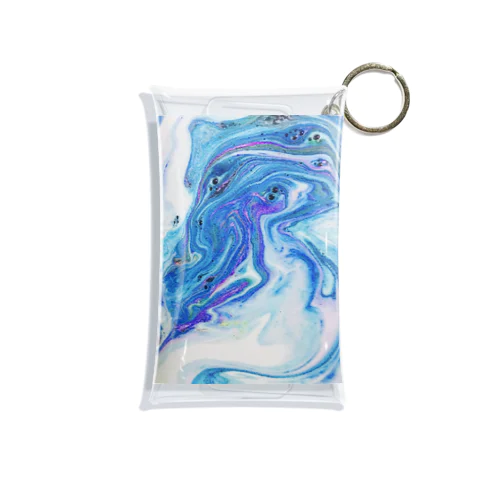 blue marble Mini Clear Multipurpose Case