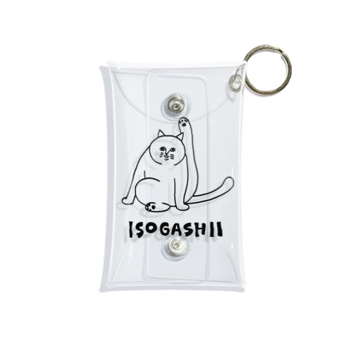 “ISOGASHII”ねこシリーズ Mini Clear Multipurpose Case