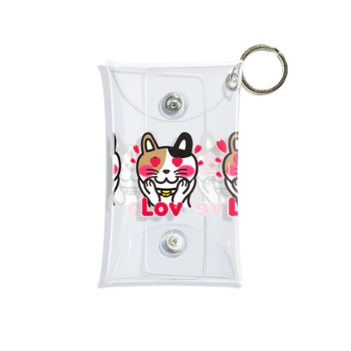 ねこLove Mini Clear Multipurpose Case