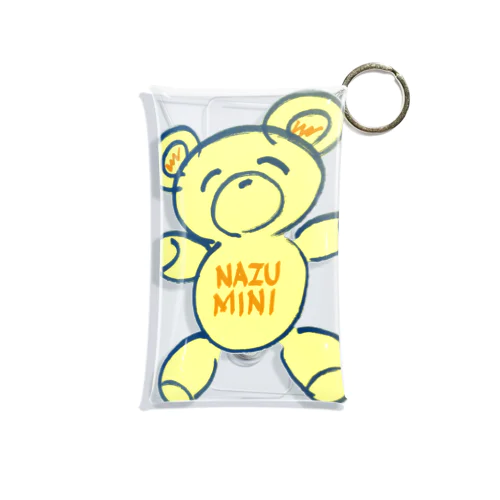NAZU MINI bear （yellow）グッズ ミニクリアマルチケース