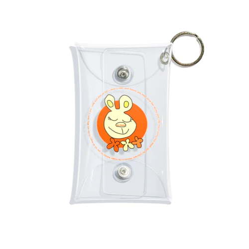 Smiling bunny Mini Clear Multipurpose Case