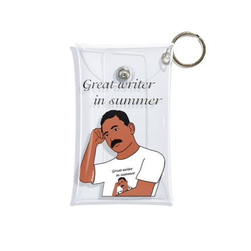 夏の文豪Tシャツを着た夏の文豪 Mini Clear Multipurpose Case